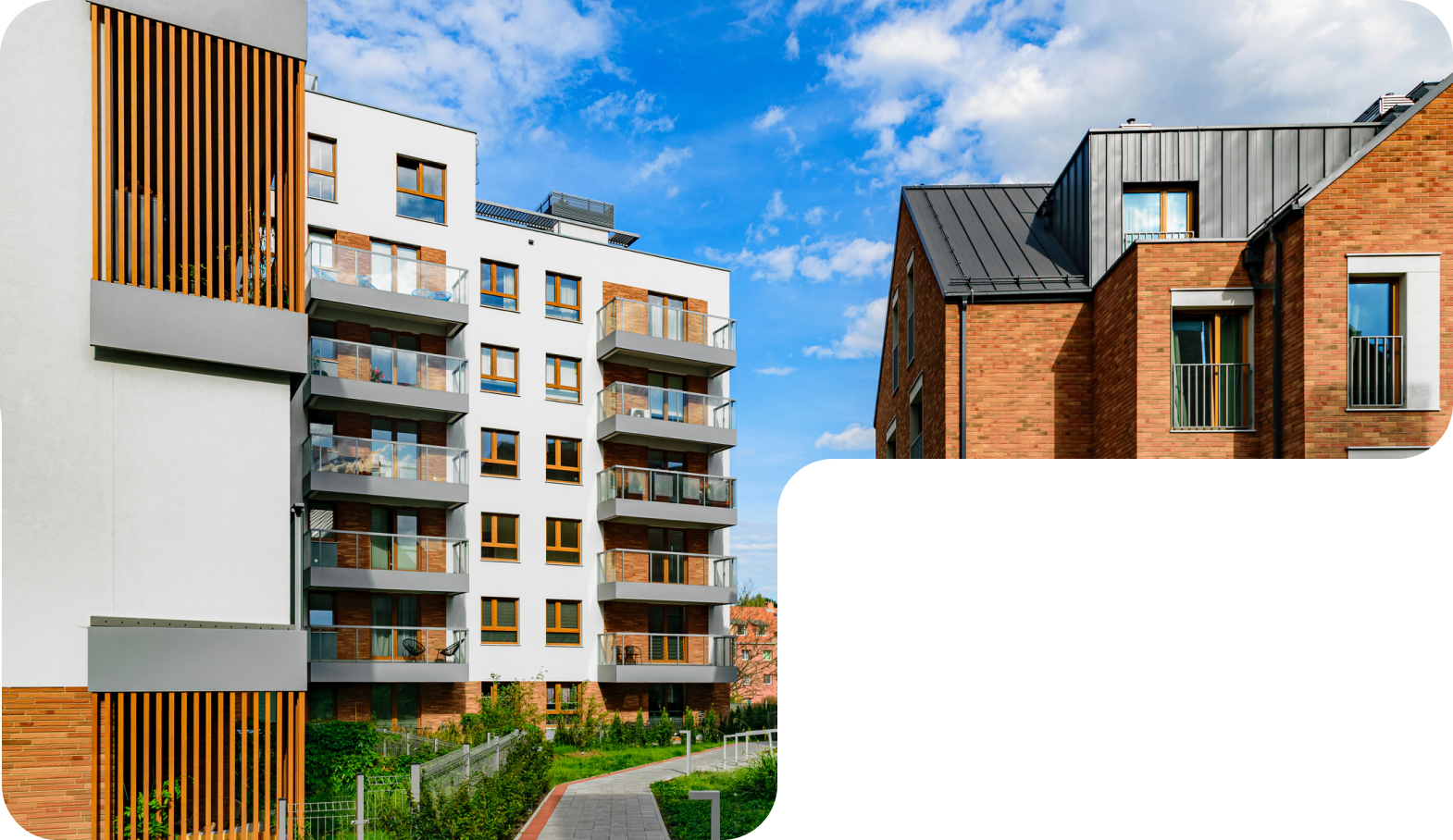 Modern apartment buildings