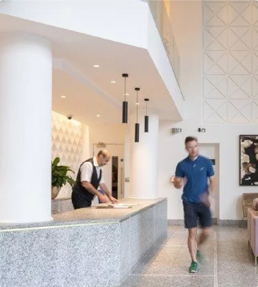 resident journey popup  staff on site